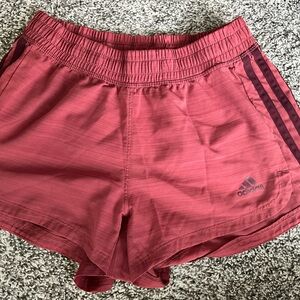 Adidas Pink Athletic Shorts Lightweight Elastic Waist